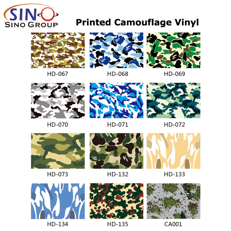 CL-CA Vinilo de camuflaje con impresión de varios colores para envoltura de automóviles