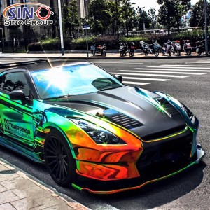 CL-CR Chrome Rainbow Holographic Car Wrap Vinyl Film