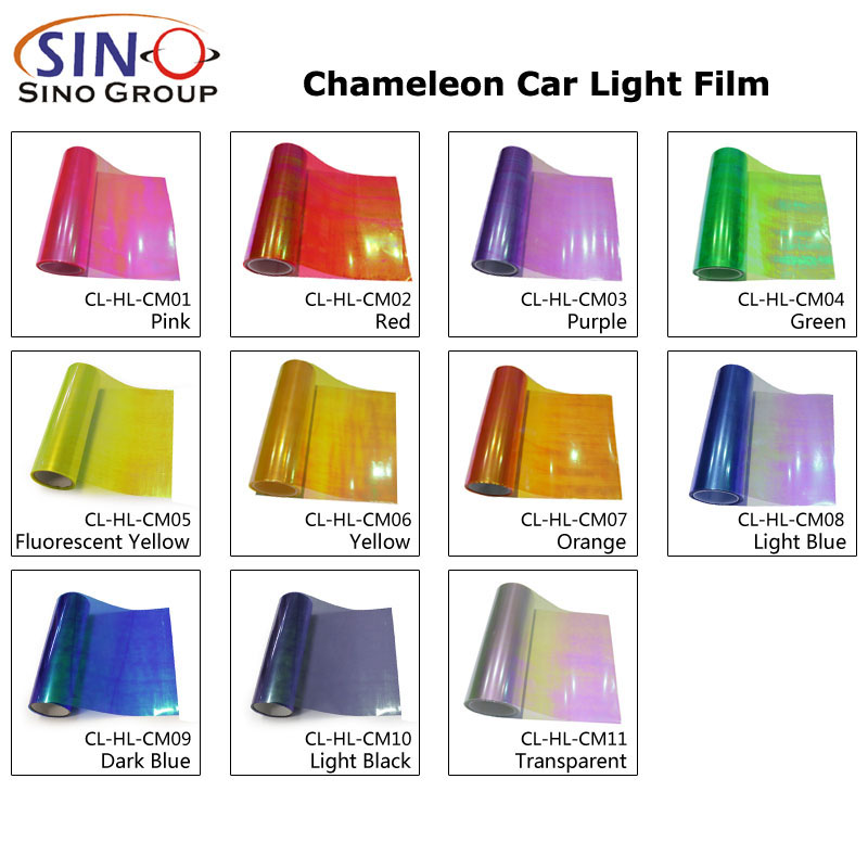 CL-HL-CM Película vinilo de tinte de faros de coche camaleón