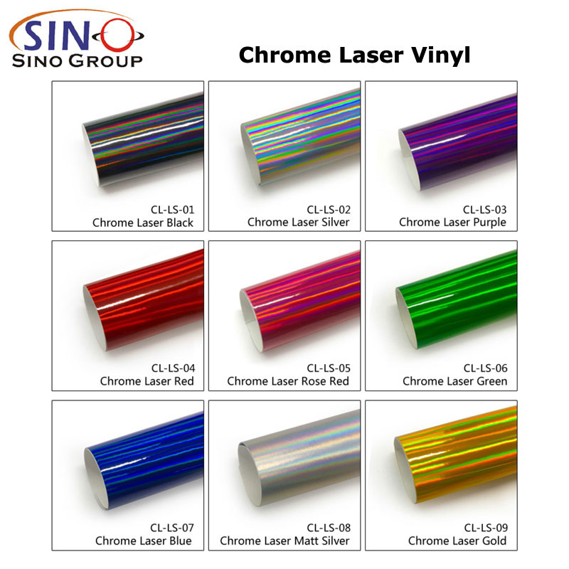 CL-LS Vinil envoltório de carro laser de cromo