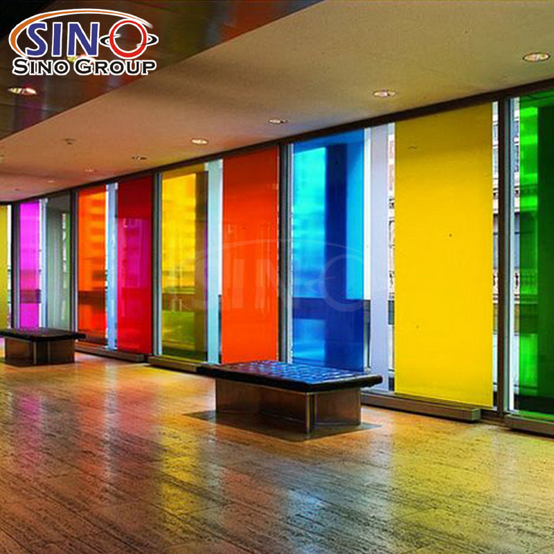 Film de verre teinté coloré décoratif pour bâtiment translucide