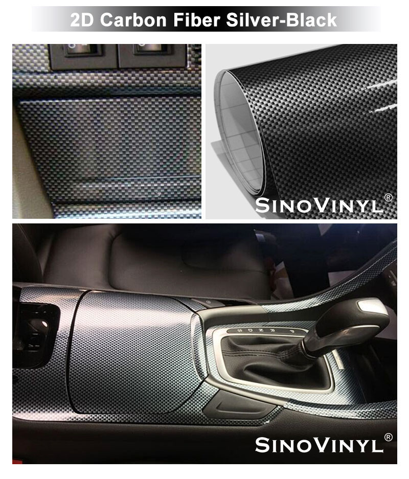  CARLIKE CL-2DCF 2D Carbon Fiber Vinyl Film 