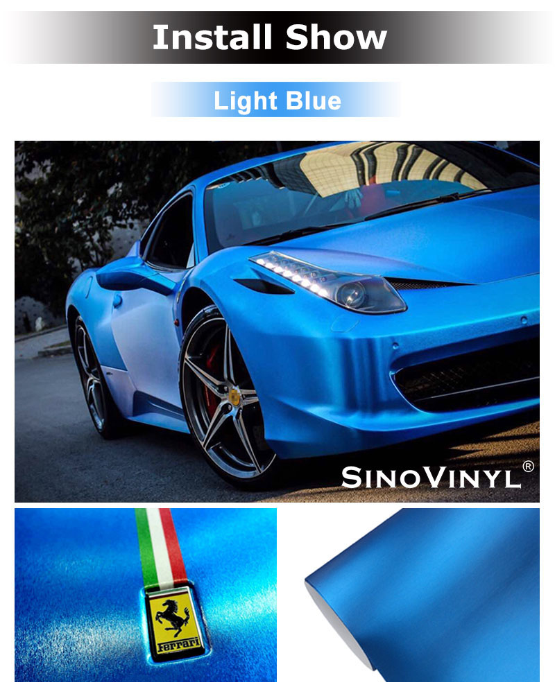 CARLIKE CL-CB Chrome Metallic Aluminum Brushed Decoration Vinyl Car Wrap