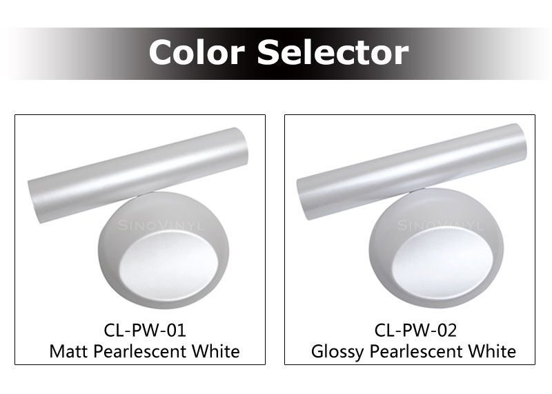 CARLIKE CL-PW Gloss Matte Pearlescent White Car Vinyl