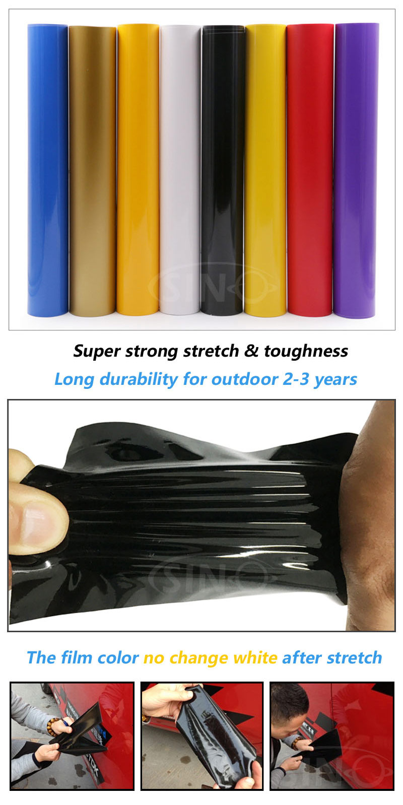 SINO Color PVC  Cutting Vinyl Roll Film