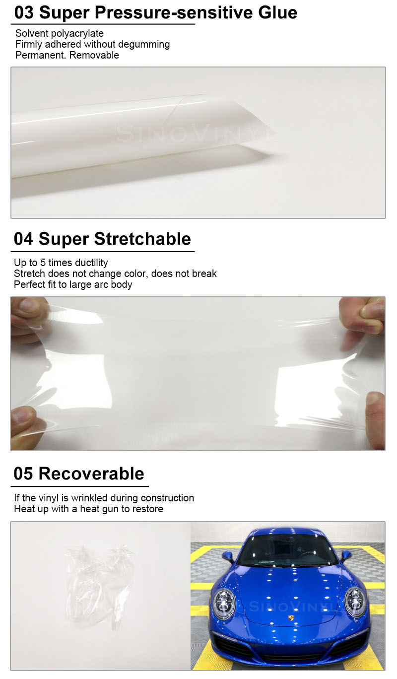 CARLIKE CL-PPF-PVC Film de protection pour peinture de voiture