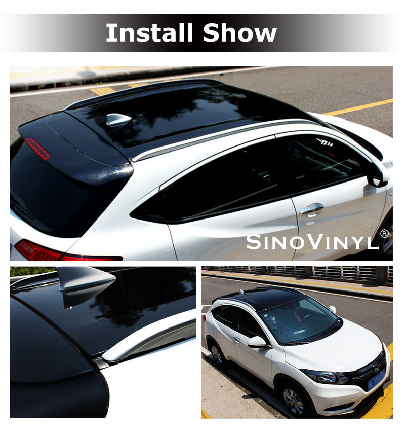 CARLIKE CL-SR Glossy Black Sunroof Protective Vinyl Film 