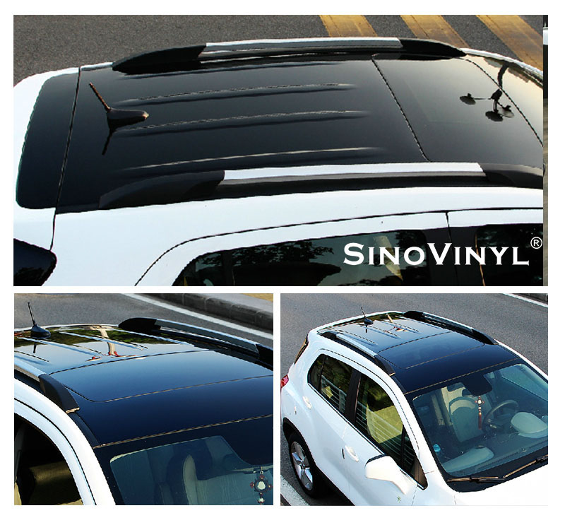 CARLIKE CL-SR Glossy Black Sunroof Protective Vinyl Film 