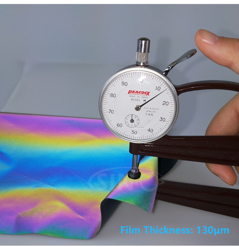 Rainbow Flash Reflective Heat Transfer Vinyl Colorful HTV