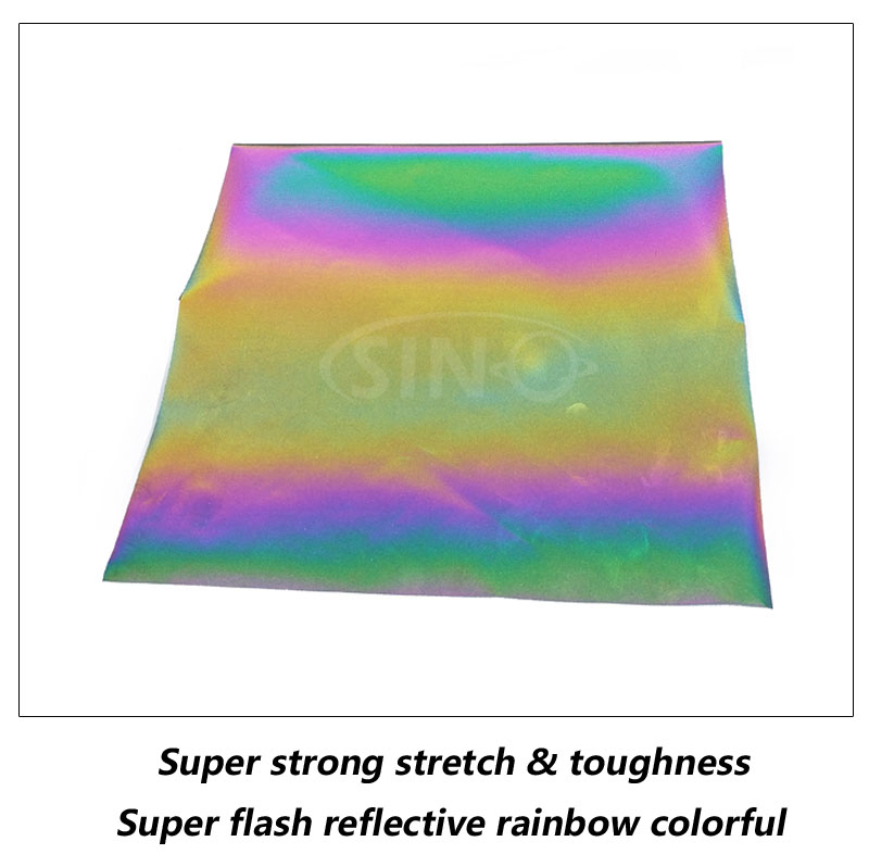 Rainbow Flash Reflective Heat Transfer Vinyl Colorful HTV