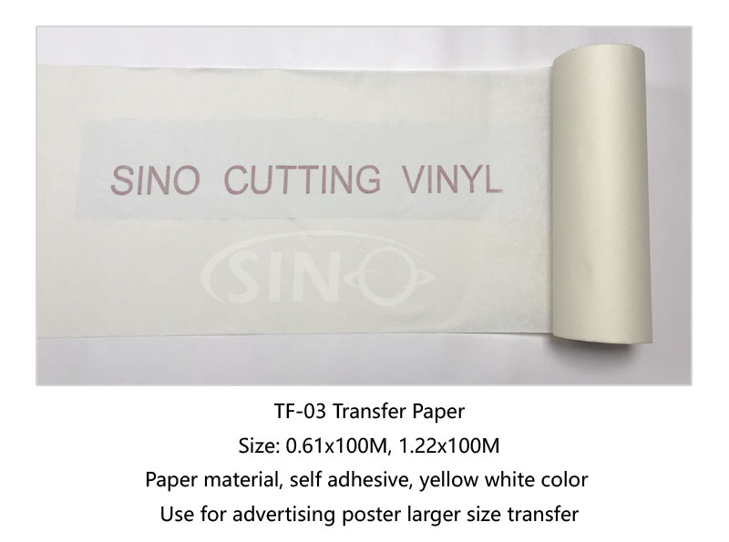 Aplicación de transferencia de papel de película de vinilo para color PVC corte de vinilo