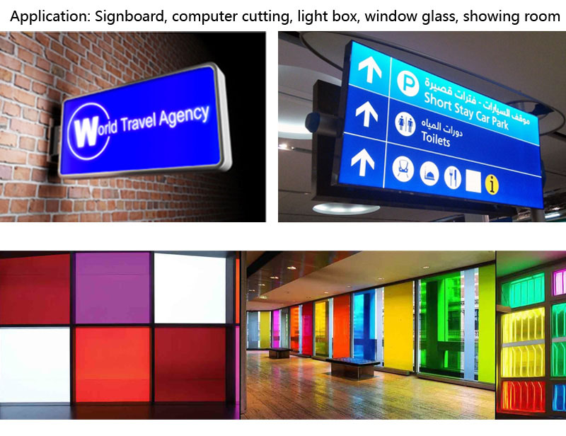 Translucent Vinyl Self Adhesive Signboard Film