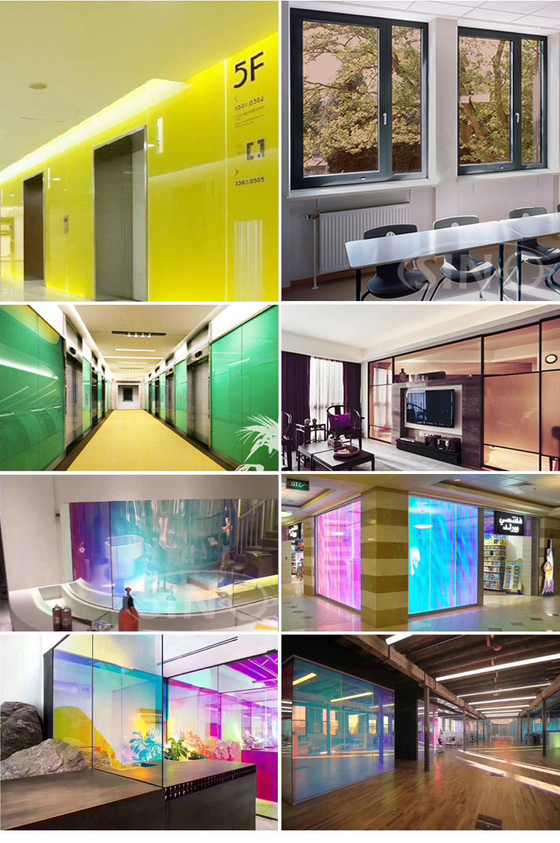 HOHOFILM Holographic Iridescent Window Film Adhesive Glass Film 3pcs  45cmx100cm Chameleon Rainbow Home Decal Christmas pack