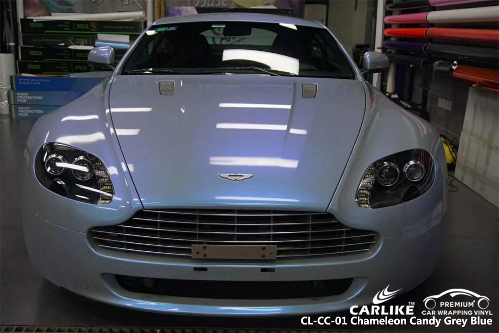 CARLIKE CL-CC-01 CHAMELEON CANDY GREY BLUE CAR WRAP VINYL