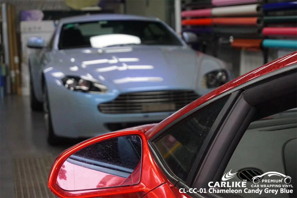 CARLIKE CL-CC-01 CHAMELEON CANDY GREY BLUE CAR WRAP VINYL