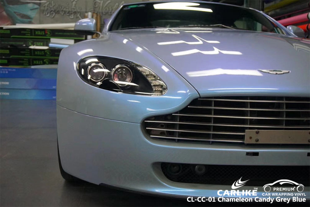 CARLIKE CL-CC-01 CHAMELEON CANDY GREY BLUE CAR WRAP VINYL