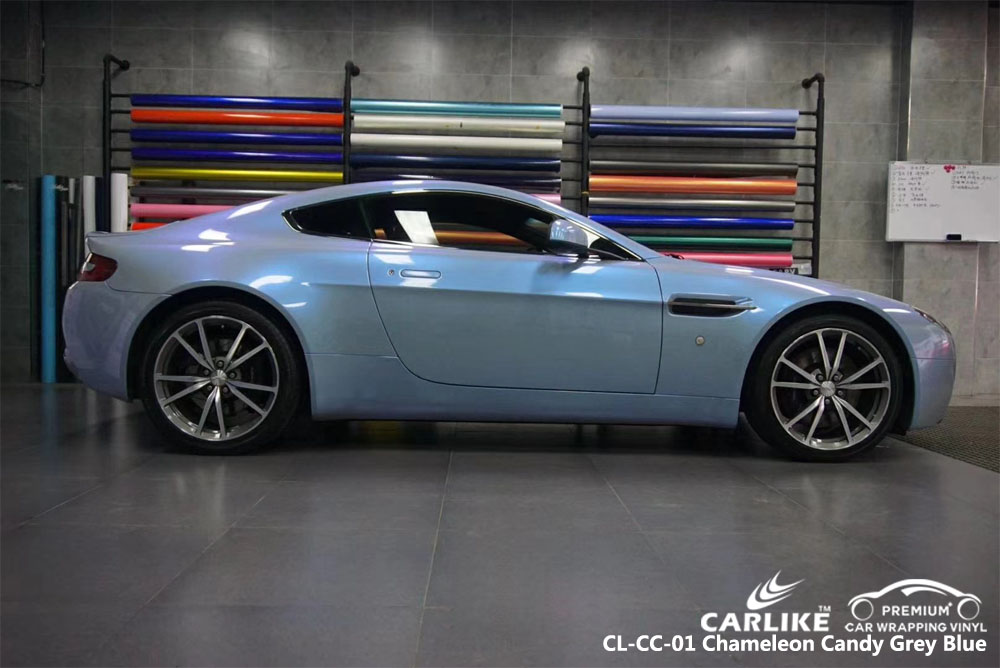 CARLIKE CL-CC-01 CHAMELEON CANDY GREY BLUE CAR WRAP VINYL