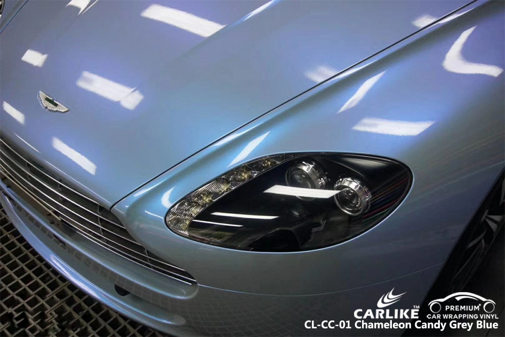 CARLIKE CL-CC-01 CHAMELEON CANDY GREY BLUE CAR WRAP VINYL