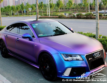 CL-CE-02 chameleon electro metallic light blue to purple car vinyl for Audi