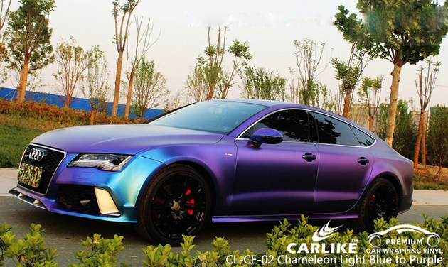 CL-CE-02 CHAMELEON ELECTRO METALLIC LIGHT BLUE TO PURPLE VINYL For Audi