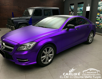 CL-CM-11 Chrome matte purple car wrap vinyl for Mercedes-Benz