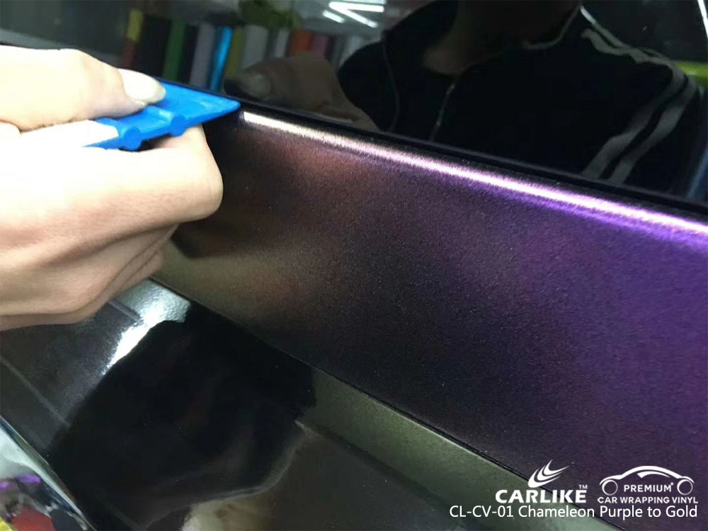 CARLIKE CL-CV-01 CHAMELEON PURPLE TO GOLD CAR WRAP VINYL