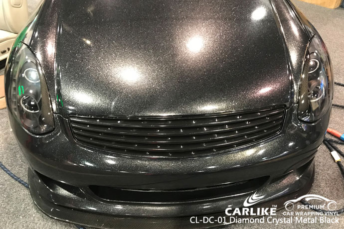 CARLIKE CL-DC-01 DIAMOND CRYSTAL METAL BLACK CAR WRAP VINYL