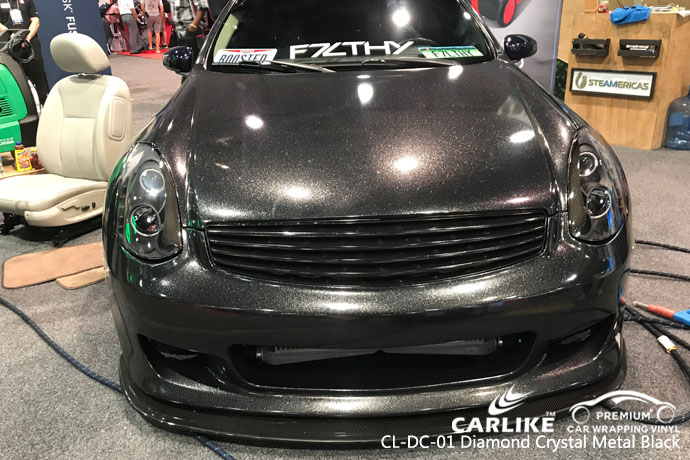 CARLIKE CL-DC-01 DIAMOND CRYSTAL METAL BLACK CAR WRAP VINYL