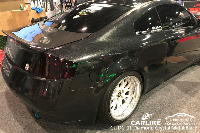 CARLIKE CL-DC-01 DIAMOND CRYSTAL METAL BLACK CAR WRAP VINYL