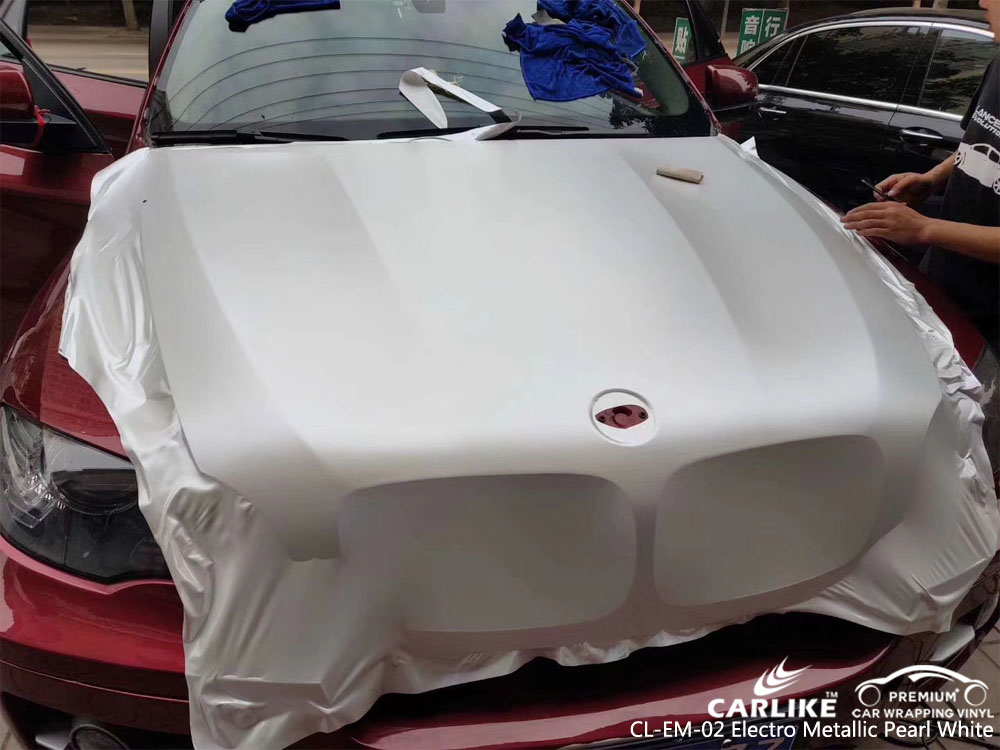 CARLIKE CL-EM-02 PEARL WHITE MATTE ELECTRO METALLIC VINYL FOR BMW