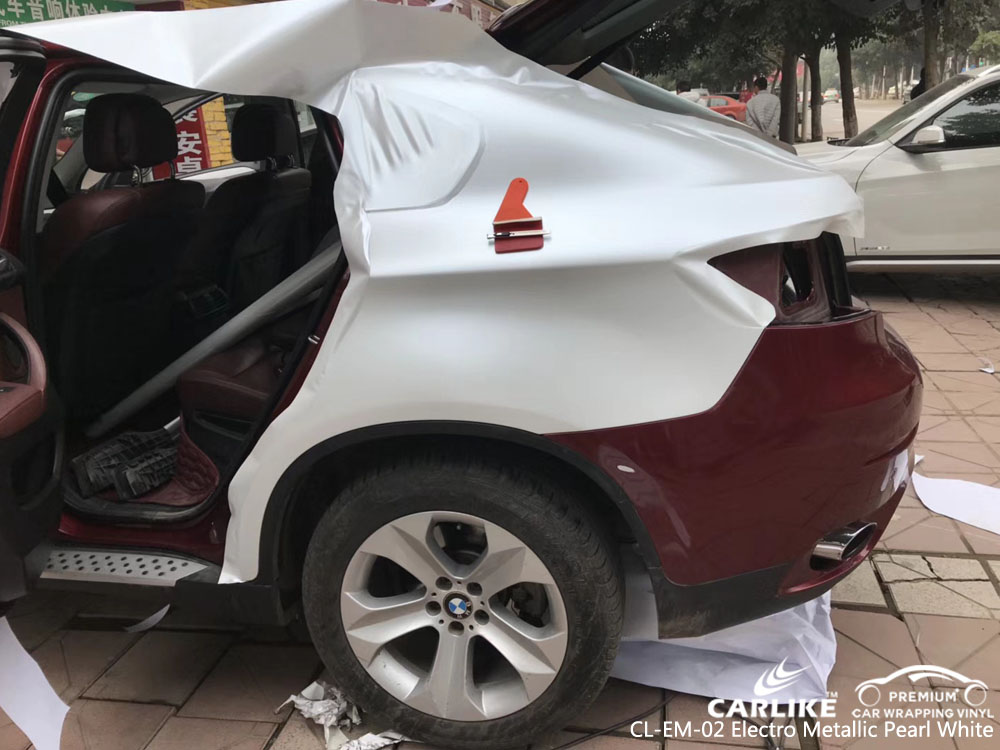CARLIKE CL-EM-02 PEARL WHITE MATTE ELECTRO METALLIC VINYL FOR BMW