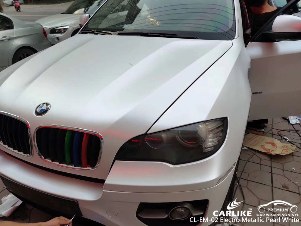 CARLIKE CL-EM-02 PEARL WHITE MATTE ELECTRO METALLIC VINYL FOR BMW