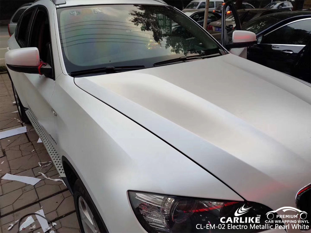 CARLIKE CL-EM-02 PEARL WHITE MATTE ELECTRO METALLIC VINYL FOR BMW