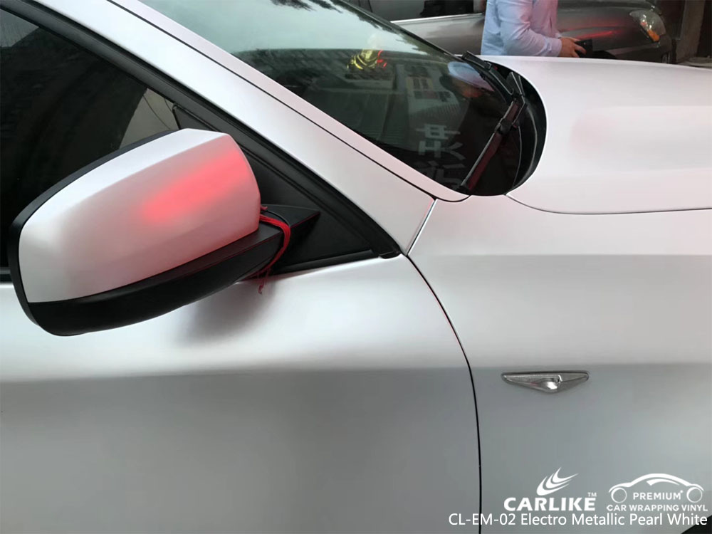 CARLIKE CL-EM-02 PEARL WHITE MATTE ELECTRO METALLIC VINYL FOR BMW