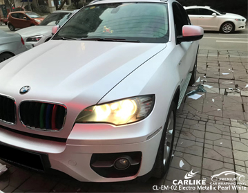 CARLIKE CL-EM-02 BMW için inci beyaz mat elektro metalik vinil