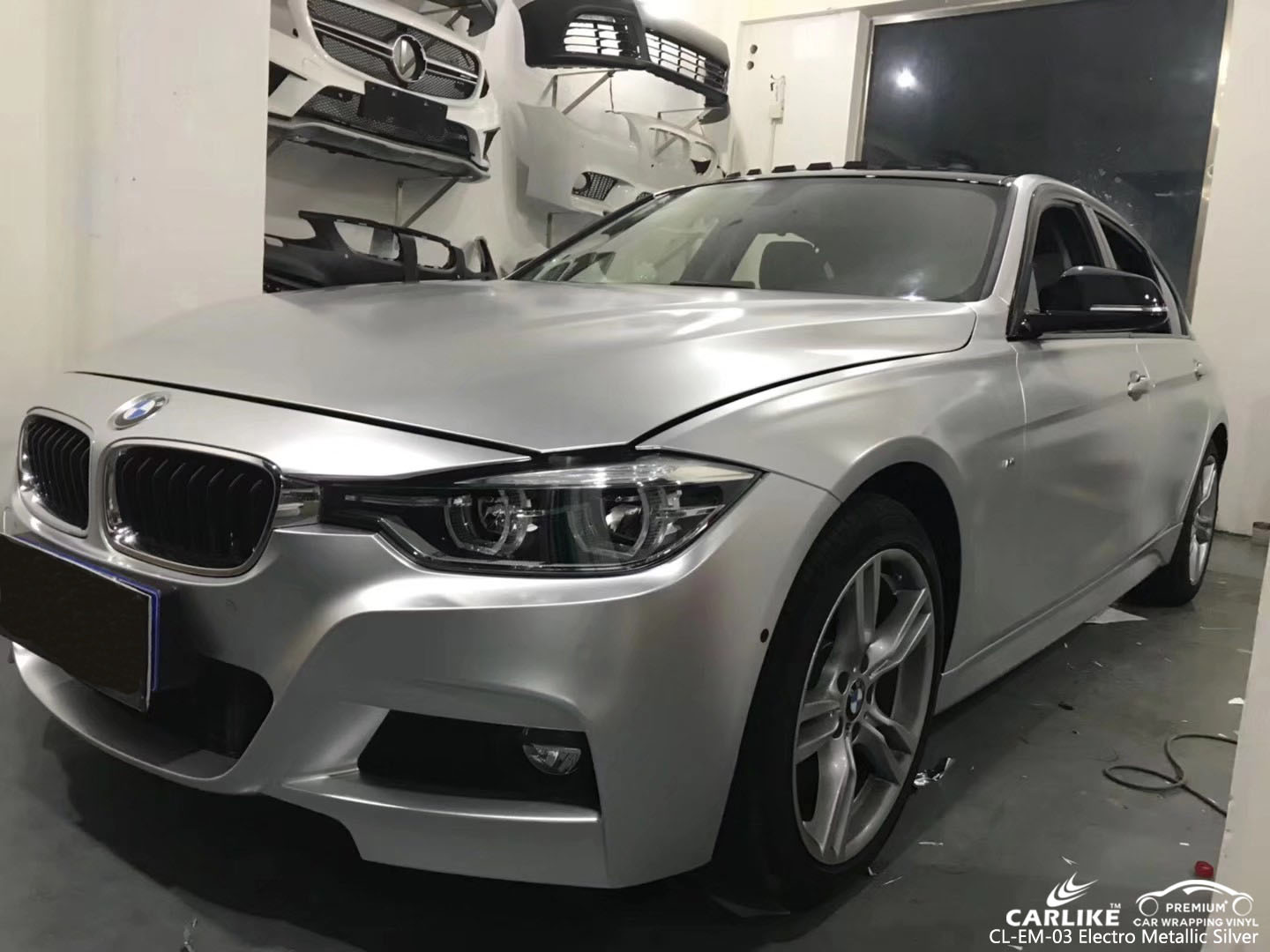 CARLIKE CL-EM-03 SILVER MATTE ELECTRO METALLIC VINYL FOR BMW