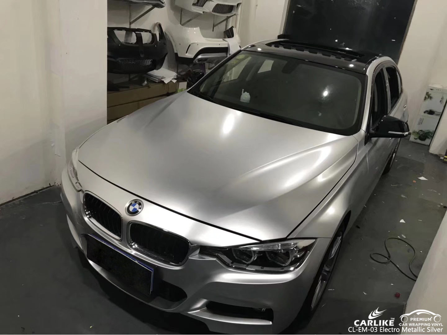 CARLIKE CL-EM-03 SILVER MATTE ELECTRO METALLIC VINYL FOR BMW