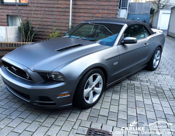 CL-EM-05 STEEL GREY matte electro metallic vinyl wrap car for ford mustang