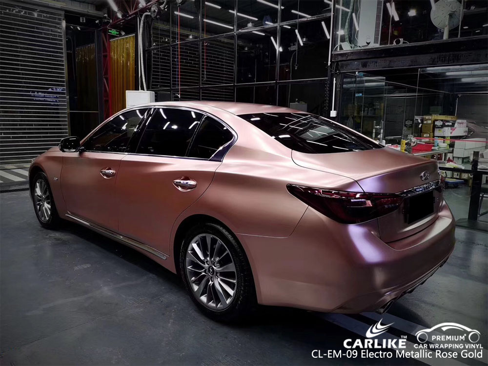 CARLIKE CL-EM-09 Vinilo del abrigo del coche de Rose del oro de Electro Metallic para Infiniti