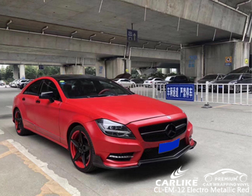 CARLIKE CL-ME-12 eletro vinil envoltório do carro vermelho metálico para mercedes-benz