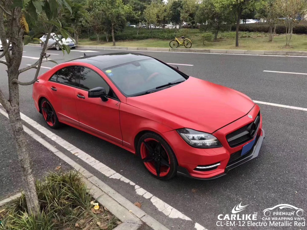 CARLIKE CL-ME-12 Vinilo rojo del coche de Electro Metallic para Mercedes-Benz