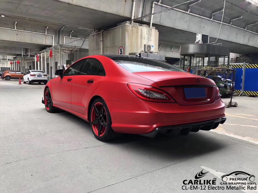 CARLIKE CL-ME-12 Vinilo rojo del coche de Electro Metallic para Mercedes-Benz