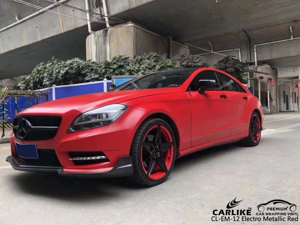 CARLIKE CL-ME-12 Vinilo rojo del coche de Electro Metallic para Mercedes-Benz