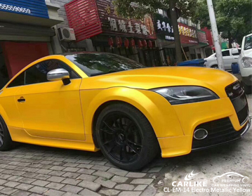 CL-EM-14 yellow matte electro metallic vinyl for car wraps Audi Poland