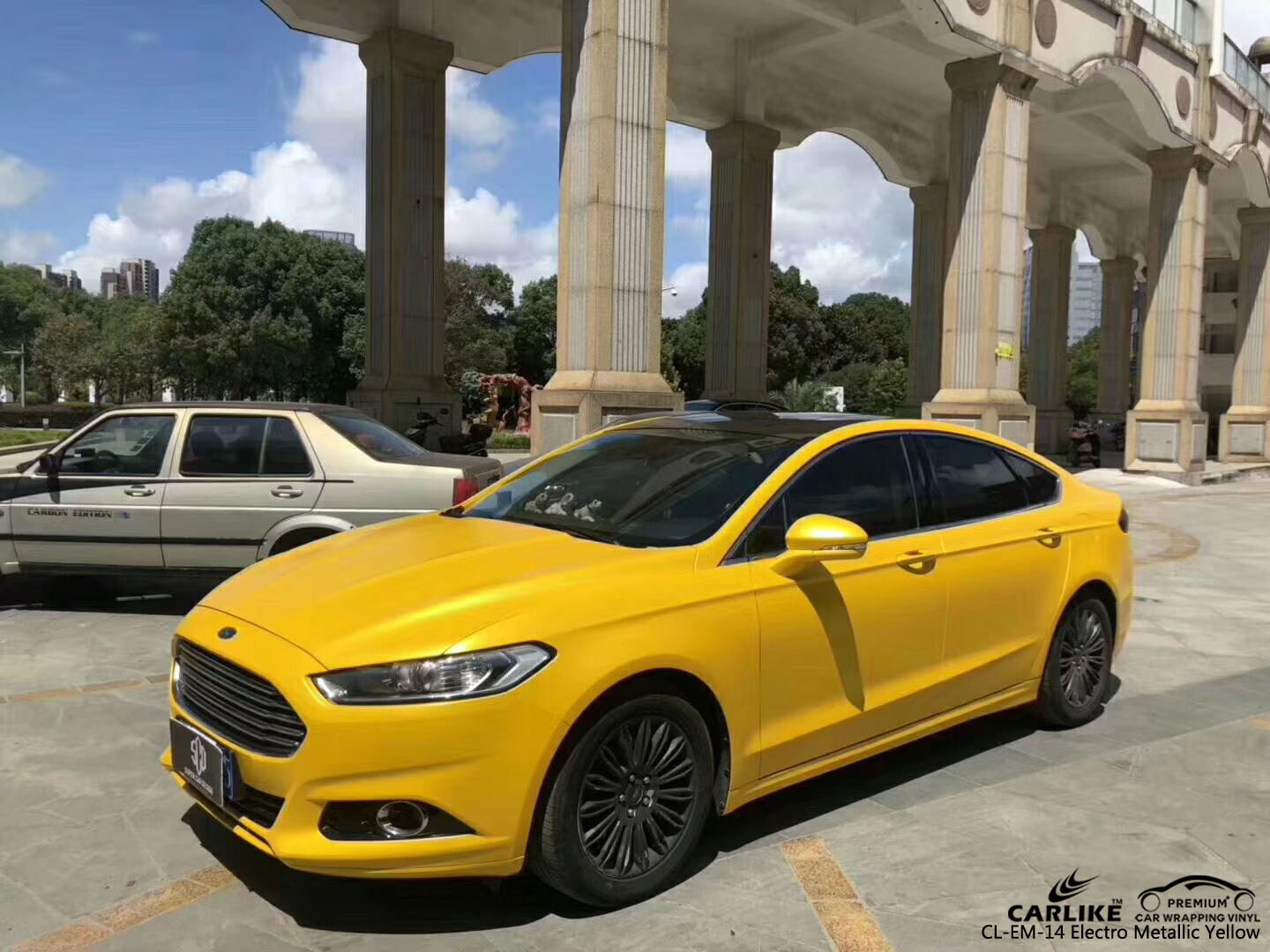 CARLIKE CL-EM-14 ELECTRO METALLIC YELLOW VINYL FOR FORD