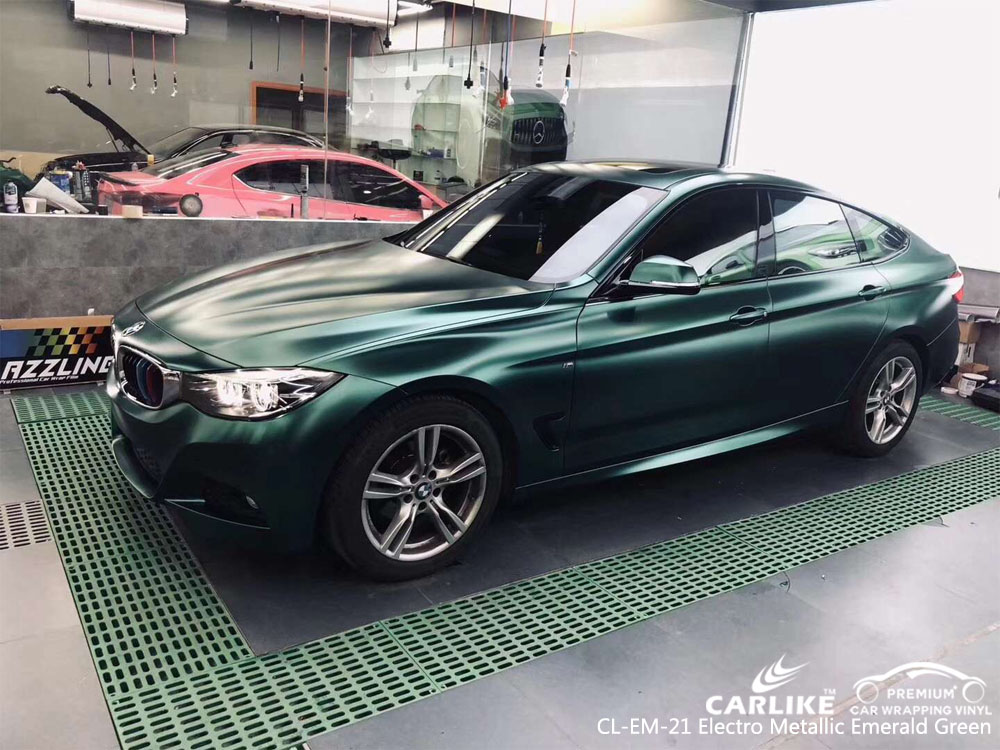 CARLIKE CL-EM-21 ELECTRO METALLIC EMERALD GREEN CAR WRAP VINYL