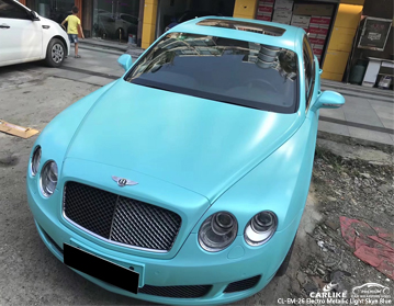 CL-EM-26 light skye blue matte electro metallic vinyl wraps car For Bentley