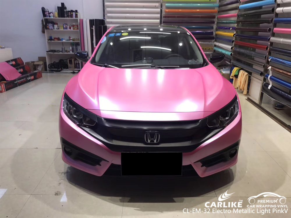 CARLIKE CL-EM-32 Vinilo para automóvil electro metalizado rosa claro para Honda