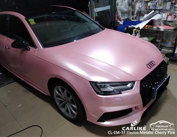 CL-EM-33 Electro metallic cherry pink car wrap vinyl for Audi