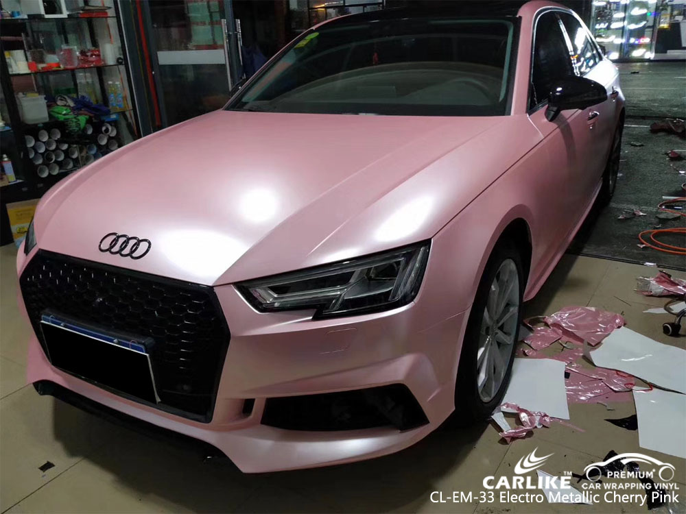 CARLIKE CL-EM-33 ELECTRO METALLIC CHERRY PINK CAR WRAP VINYL